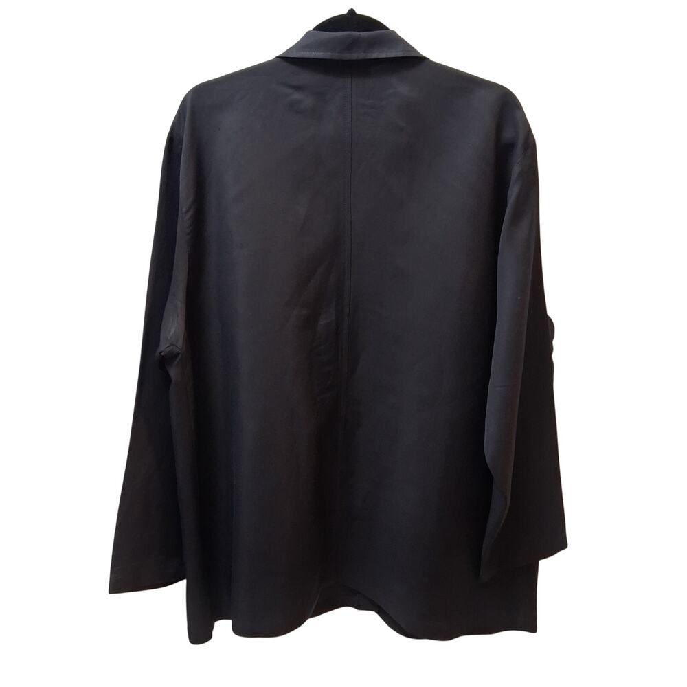 David Dart Women's Top Button-Up Linen Blend Blac… - image 2